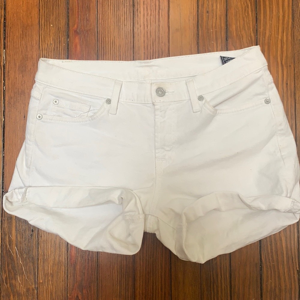 7 white Jean shorts